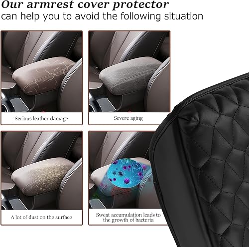 Miniatura 6 de SKTU para 2019 2020 Hyundai Santa Fe Cojín de Reposabrazos de Consola Central 2020 Santa Fe TM Funda para Caja de Asiento Cojín Suave de Consola