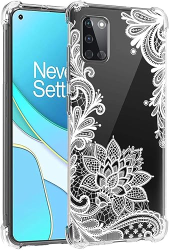 Funda para Oneplus 8T 5G, Oneplus 8T Funda para niñas y mujeres, a prueba de golpes, transparente, suave, flexible, TPU, funda protectora delgada