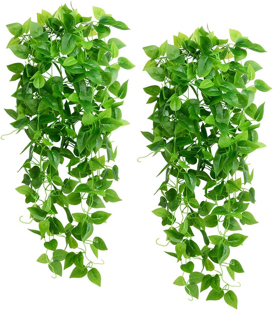 BohoSM Artificial Fake Hanging Vine Plants Ivy Leaves