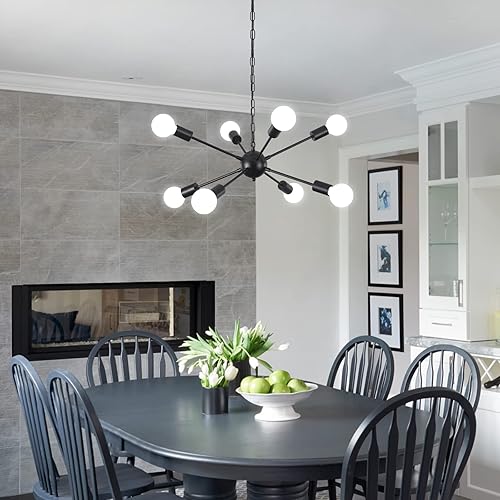 Miniatura 8 de Candelabro Sputnik dorado 8 luces modernas lámparas de latón cepillado lámpara de techo luces galvanizadas cocina industrial colgante iluminación