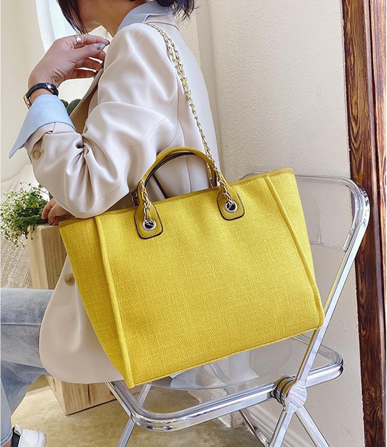 Tote Bag for Women Large Canvas Travel Handbags Bag Womens Work Tote Bags With Zipper Cute Bags - Image 6