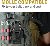 Vista 3 de VIPERADE MOLLE Funda de Radio - Funda Universal para Walkie Talkie para Cinturón de Servicio y Chaleco, Soporte de Radio Táctico para Baofeng