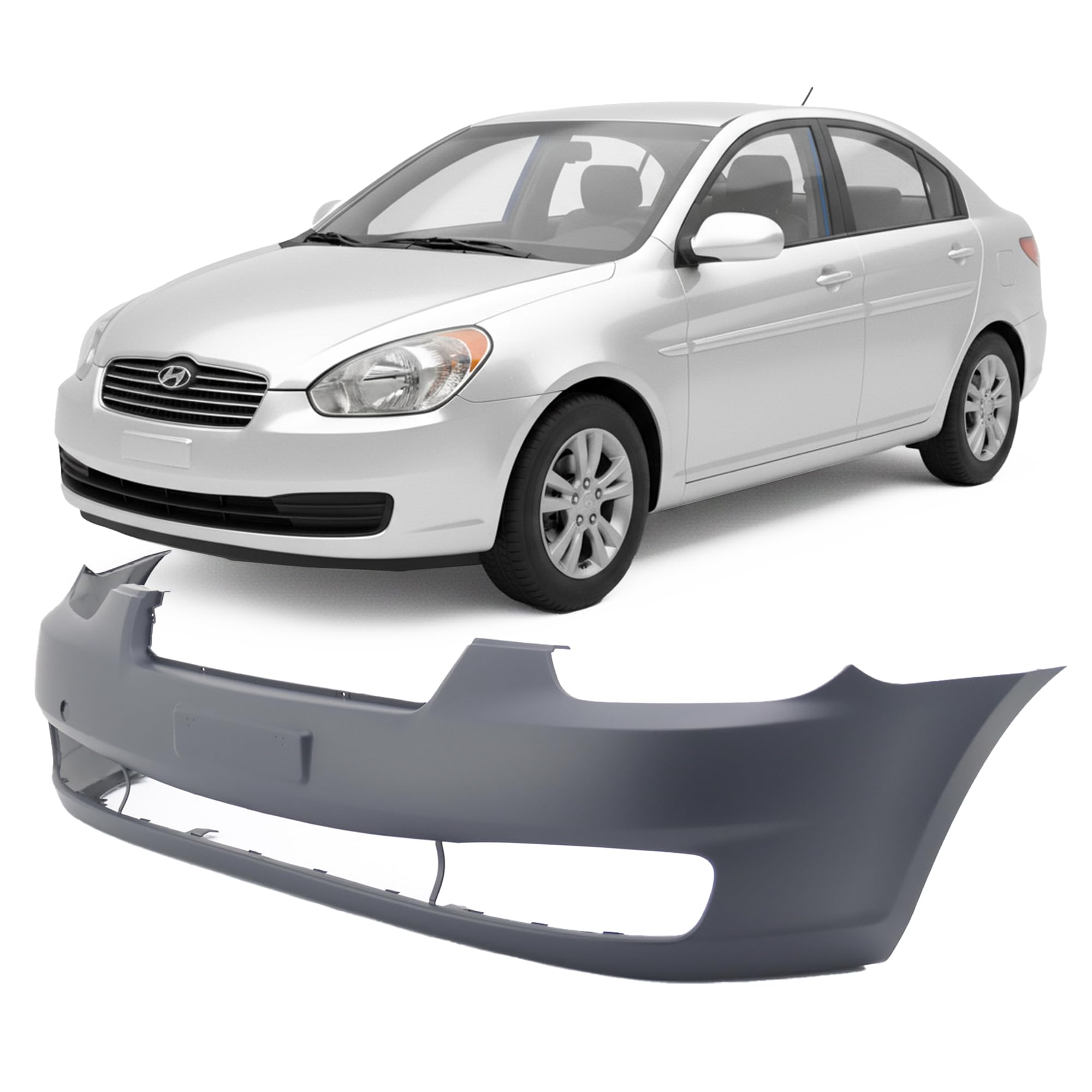FitParts Compatible with Hyundai Accent 2006–2011 Front Bumper Cover