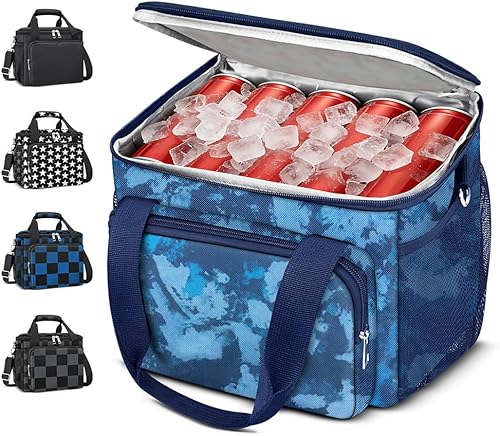 Miniatura 12 de Coobiiya 23L Large Expandable Insulated Lunch Bag Cooler Bag，Lunch Box for Men Double Deck Leakproof，Heavy Duty LunchBag with 4 Ice Packs&10 Snack