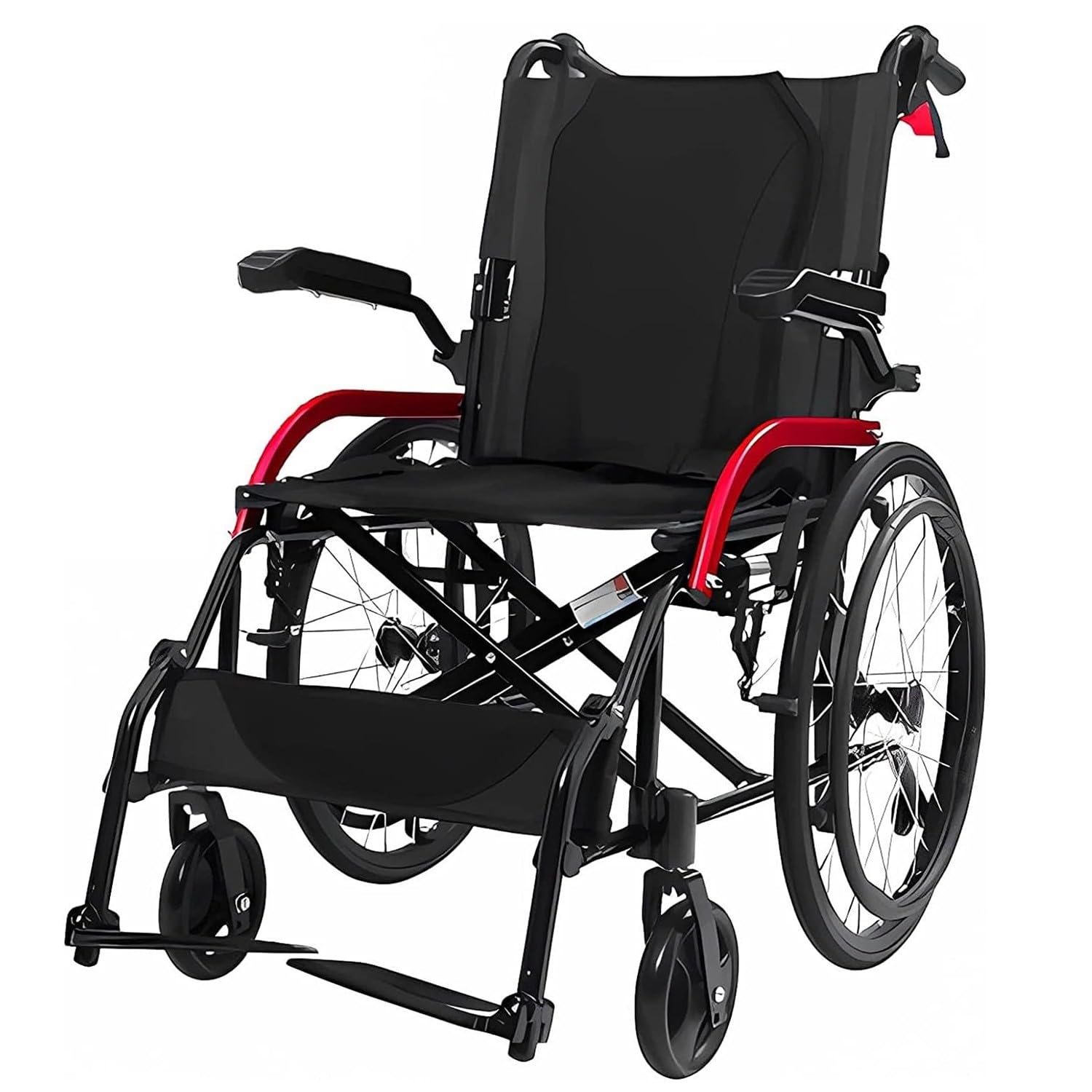 Sedia A Rotelle Attiva Pieghevole E Leggera in Alluminio, Sedia A Rotelle Semovente, Sedia A Rotelle da Viaggio Ultraleggera per Casa E in Viaggio A