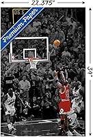Vista 3 de Trends International Michael Jordan - Póster de pared The Shot, 34 pulgadas de largo x 22.4 W, paquete de póster y clip prémium