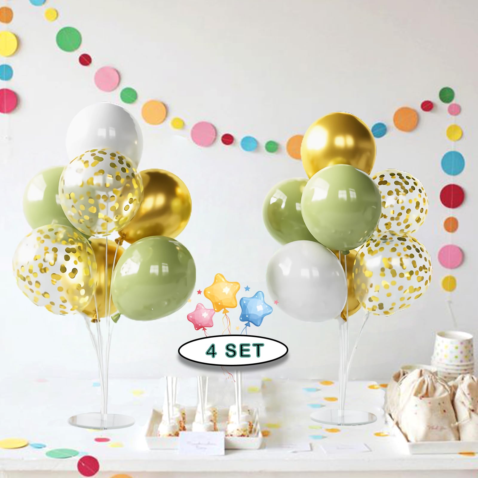 Amazon.com: Balloon Centerpieces for Table, 28 Pcs Sage Green White ...