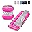 Ankle Weights, Wrist Leg Arm Weights for Women Men Kids Child with Adjustable Straps,A Pair of 4LBS(2LB Each Weight) Strength Training Weighted for Jogging, Running, Walking, Fitness, Rose Red