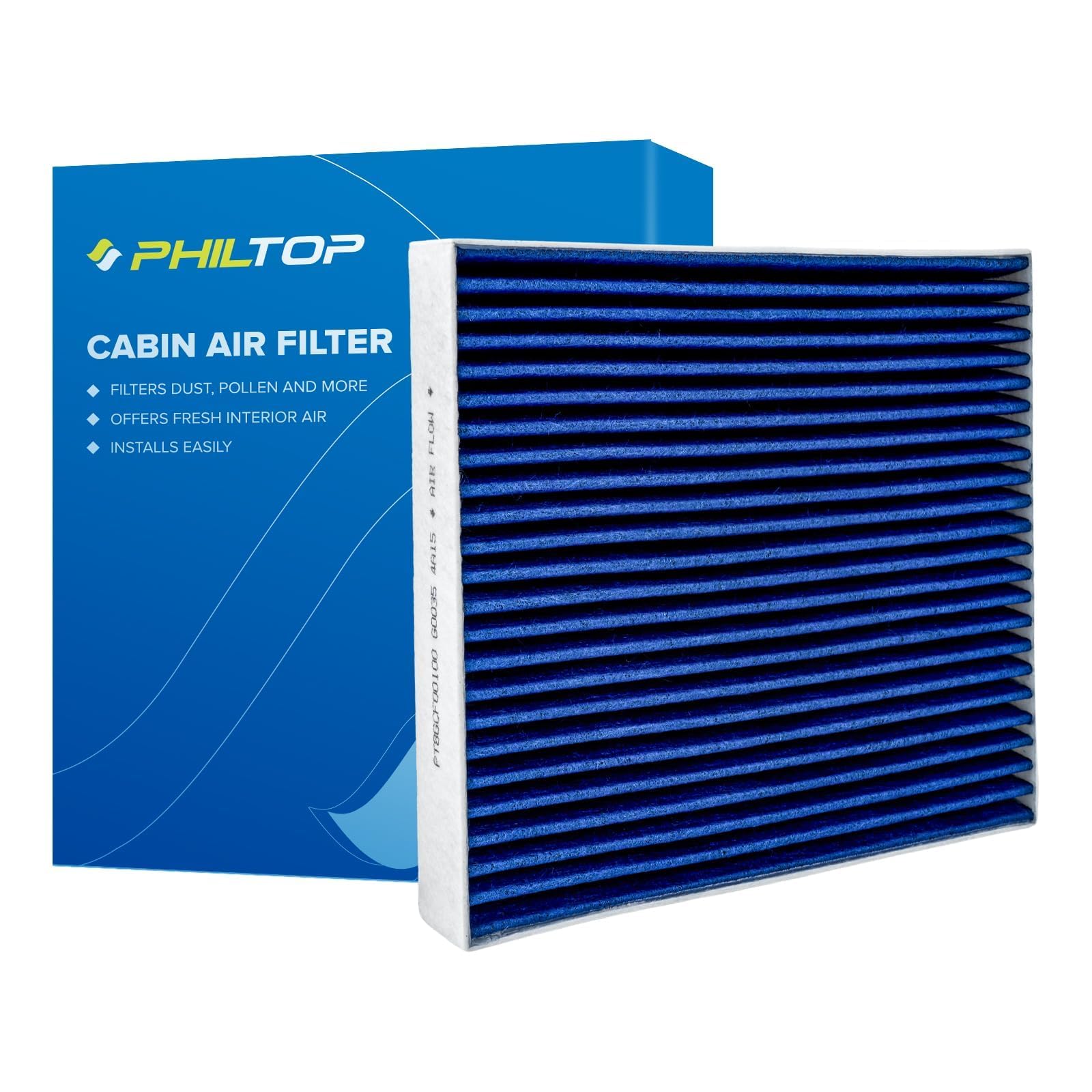 PHILTOP Cabin Air Filter, Replacement for CF10285 CP285 Camry, RAV4, Highlander, Corolla, 4Runner, Tundra, Prius, Sienna, Premium Cabin Filter with