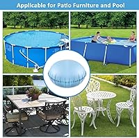 Vista 5 de 2 almohadas de piscina para piscinas sobre el suelo, 4 pies de diámetro, almohada de aire de piscina resistente de 0.016 in de grosor para cierre