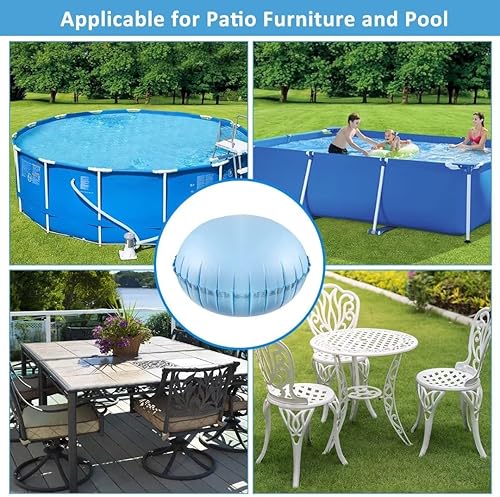 Miniatura 7 de 2 almohadas de piscina para piscinas sobre el suelo, 4 pies de diámetro, almohada de aire de piscina resistente de 0.016 in de grosor para cierre de