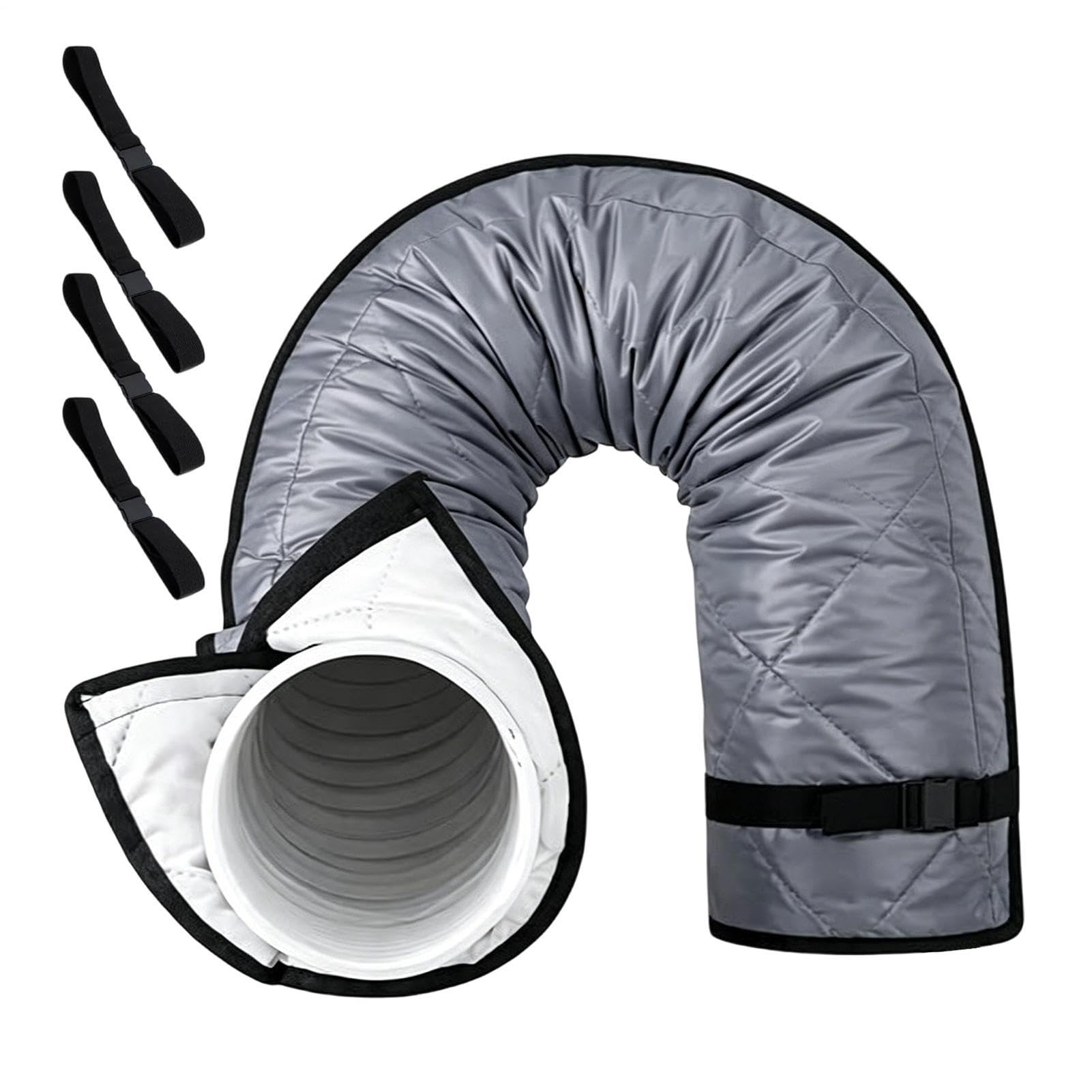 Portable Air Conditioner Hose Insulation Cover Kit | Air Conditioner Exhaust Hose Cover, Foldable Washable Duct Vent Accessories With 4 Adjustable Straps For Outdoor Indoor Home Hotel Dorm