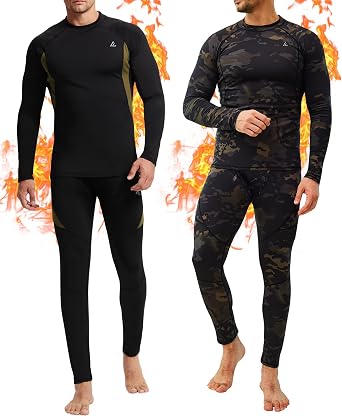 Mens Thermal Underwear Long Johns Base Layer Set Cold Weather 1/2/3 Pack