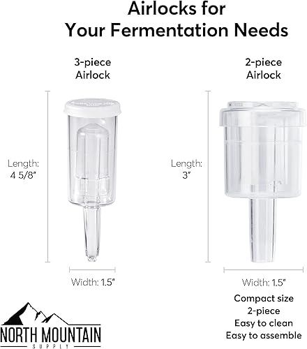 Vista 4 de North Mountain Supply Paquete de jarra de fermentación de vidrio de 1 galón con levadura de champán Red Star (juego de 4)