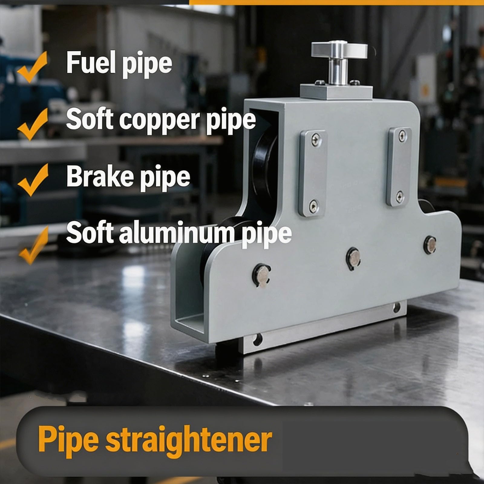 Enderezador de tubos de metal, herramienta manual para combustible, cobre, líneas de freno, ajuste de diámetro de 5 a 13 mm, aleación de aluminio duradera para reparación de tuberías de aluminio suave