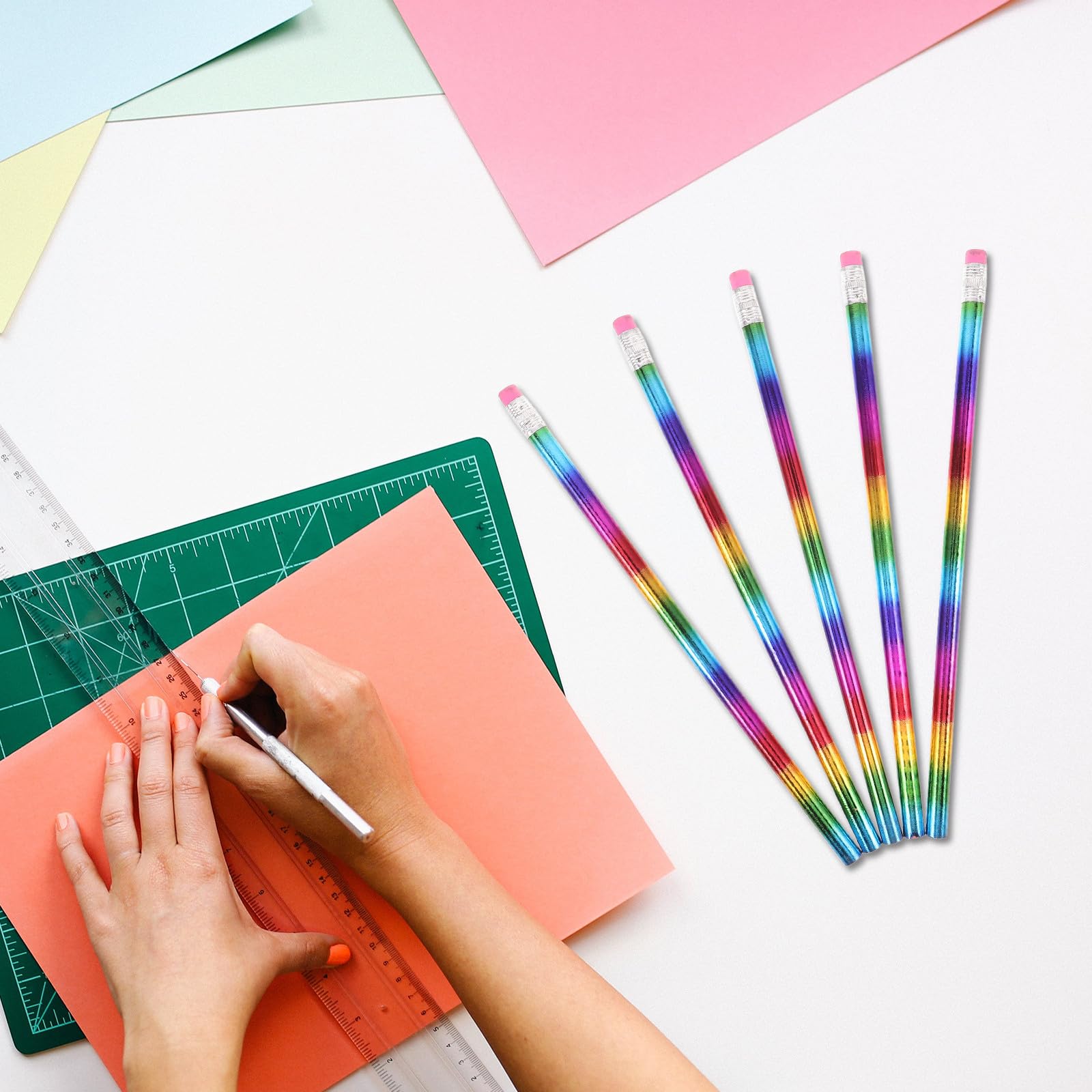 DOITOOL 50 matite da disegno per bambini: penna in legno con gomma - matite HB per schizzi e scrittura a mano, strumenti di apprendimento prescolare per bambini principianti