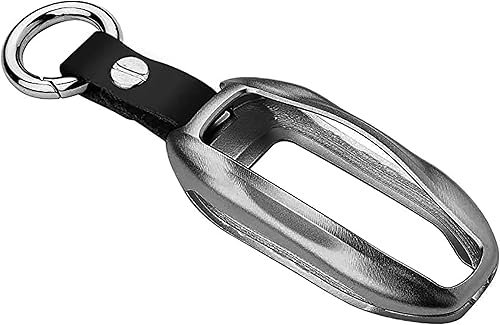 Funda para llavero Tesla, color gris, de aluminio, rígida, sin llave, con control remoto, protección para llave abatible para el modelo S y el disponible en Yaxa Venezuela