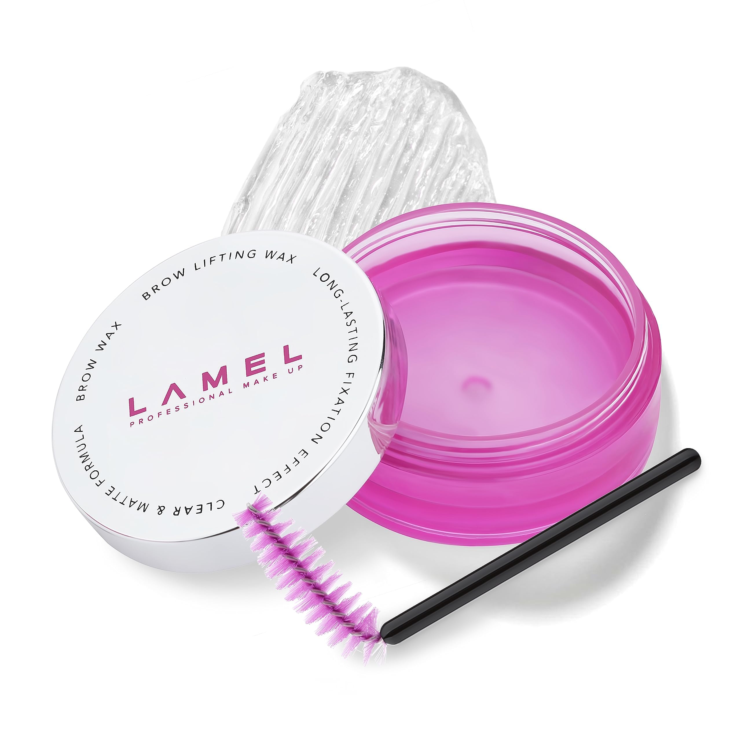 LAMEL Brow Lifting Wax: Easy-to-use & Residue-free - Defined Eyebrows - Mascara Spoolie & Transparent Gel - Organic & Cruelty-Free - 401, 15gr / 0.5oz