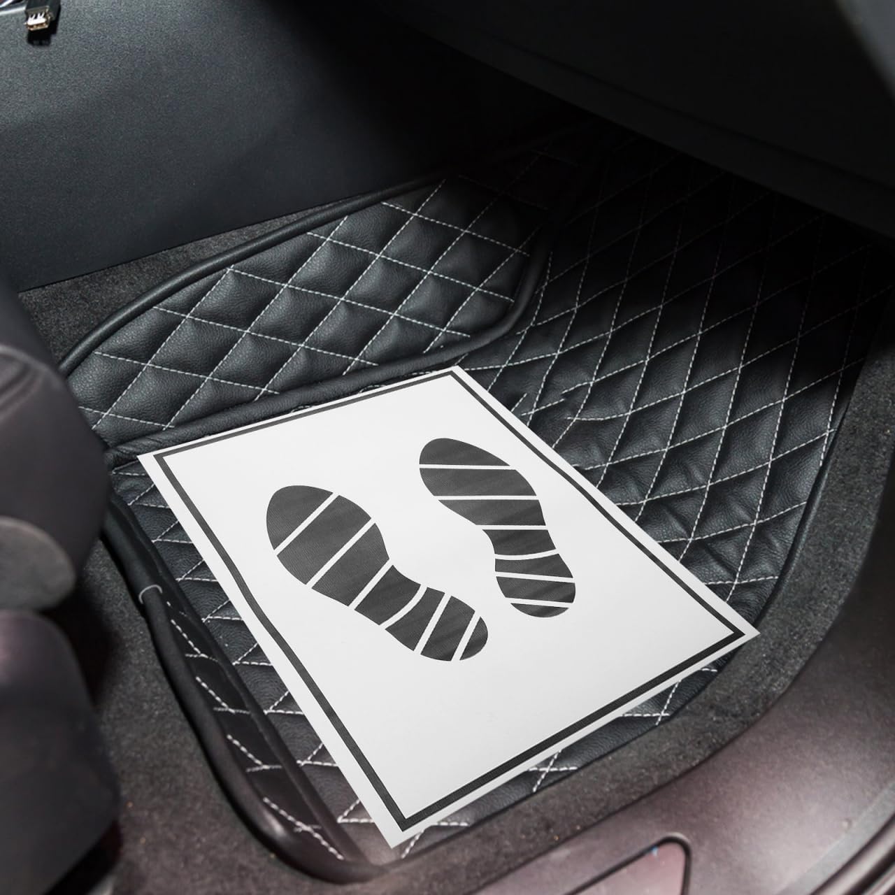 25pcs Car Paper Floor Mats, Disposable Automotive Floor Pads Portable Car Carpet Paper Foot Mats for Protection Auto Vehicles