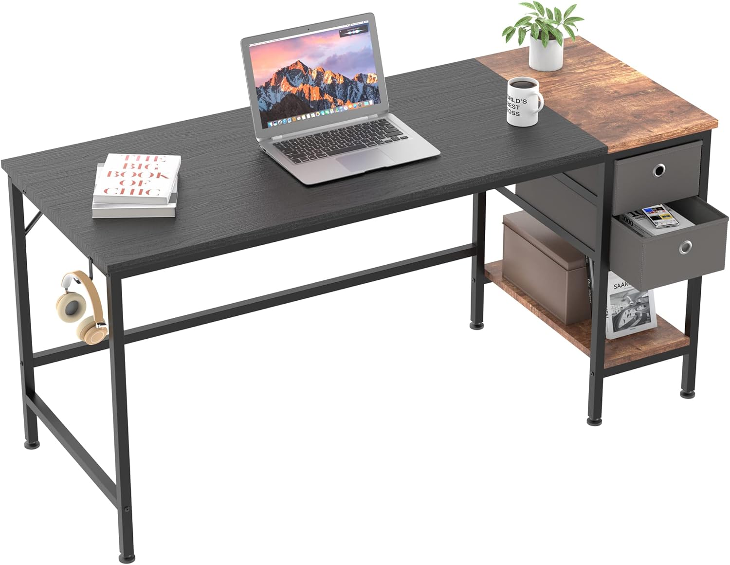 HOMIDEC Computer Desk with drawer, Office Work Desk for student and