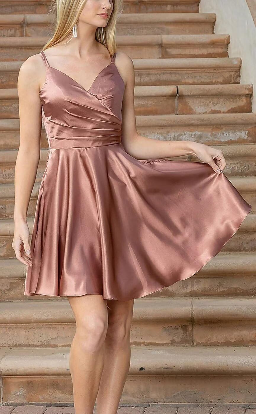 Spaghetti Straps Homecoming Dresses for Teens with Pockets A-Line Short Prom Dress Fitted Party Dress LA06 - Image 4