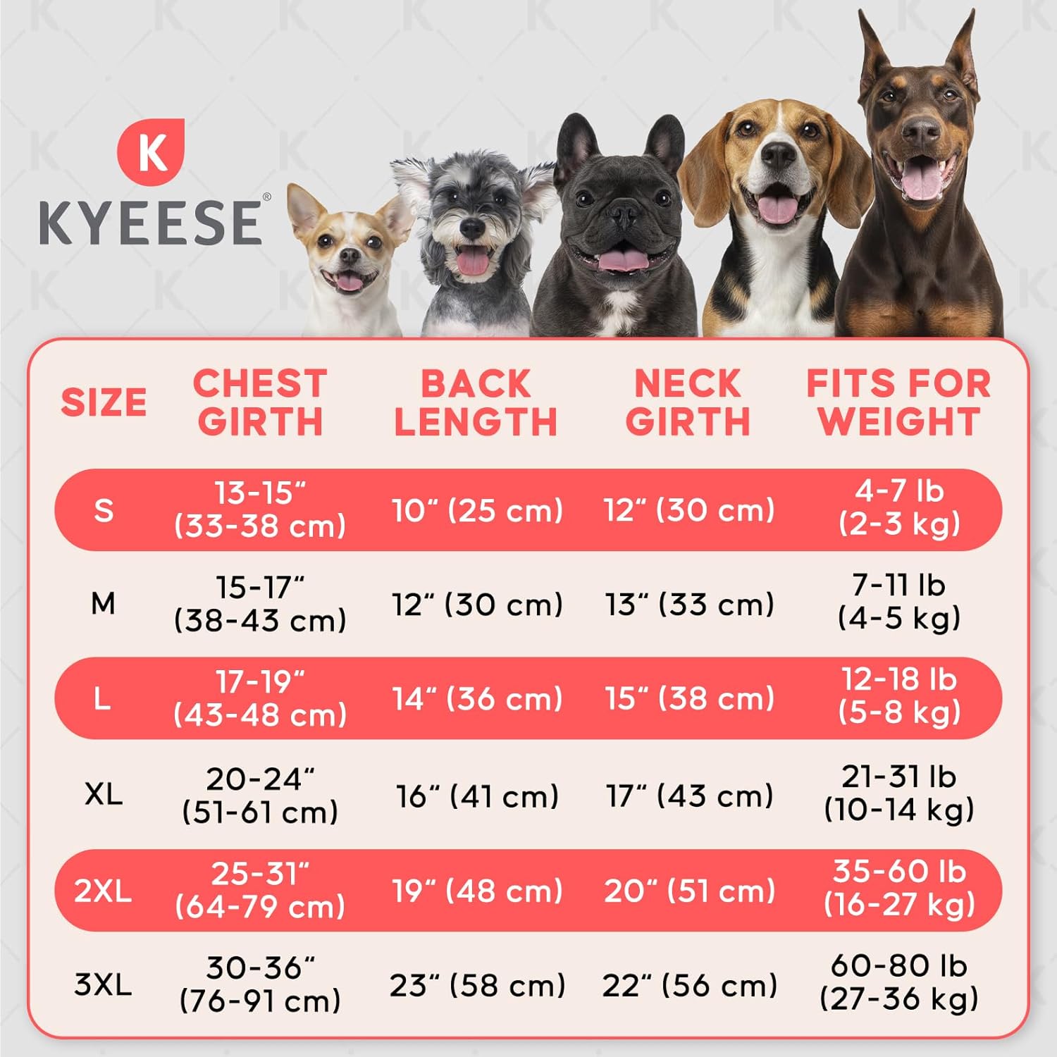 KYEESE 3Pack Valentines Dog Sweater, Warm Dog Clothes, Soft Turtleneck Dogs Sweatshirt, Fleece Pet Coat Vest, Comfy Large Pet Sweaters, Stretchy Pets Sweater for Large Dogs, Comfy Pets Shirt Vest, 3XL