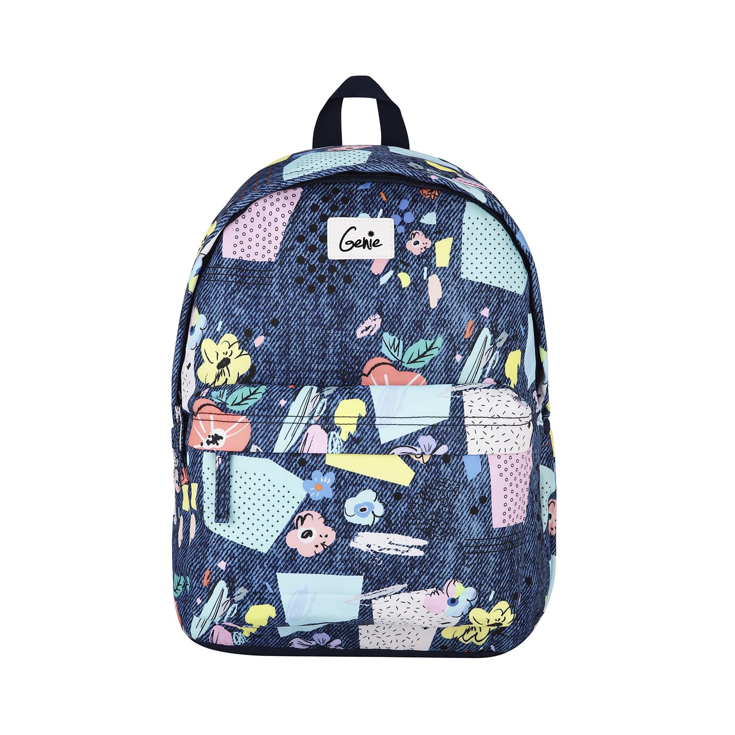 Genie Patchy Laptop Backpacks for Women, 16" Stylish and Trendy College Bags for Girls, Water Resistant and Lightweight Mini Bags for Office and Travelling Purpose, 18 Liters, Nylon Twill, Blue (B0CW2T8GWH) Amazon Price History, Amazon Price Tracker