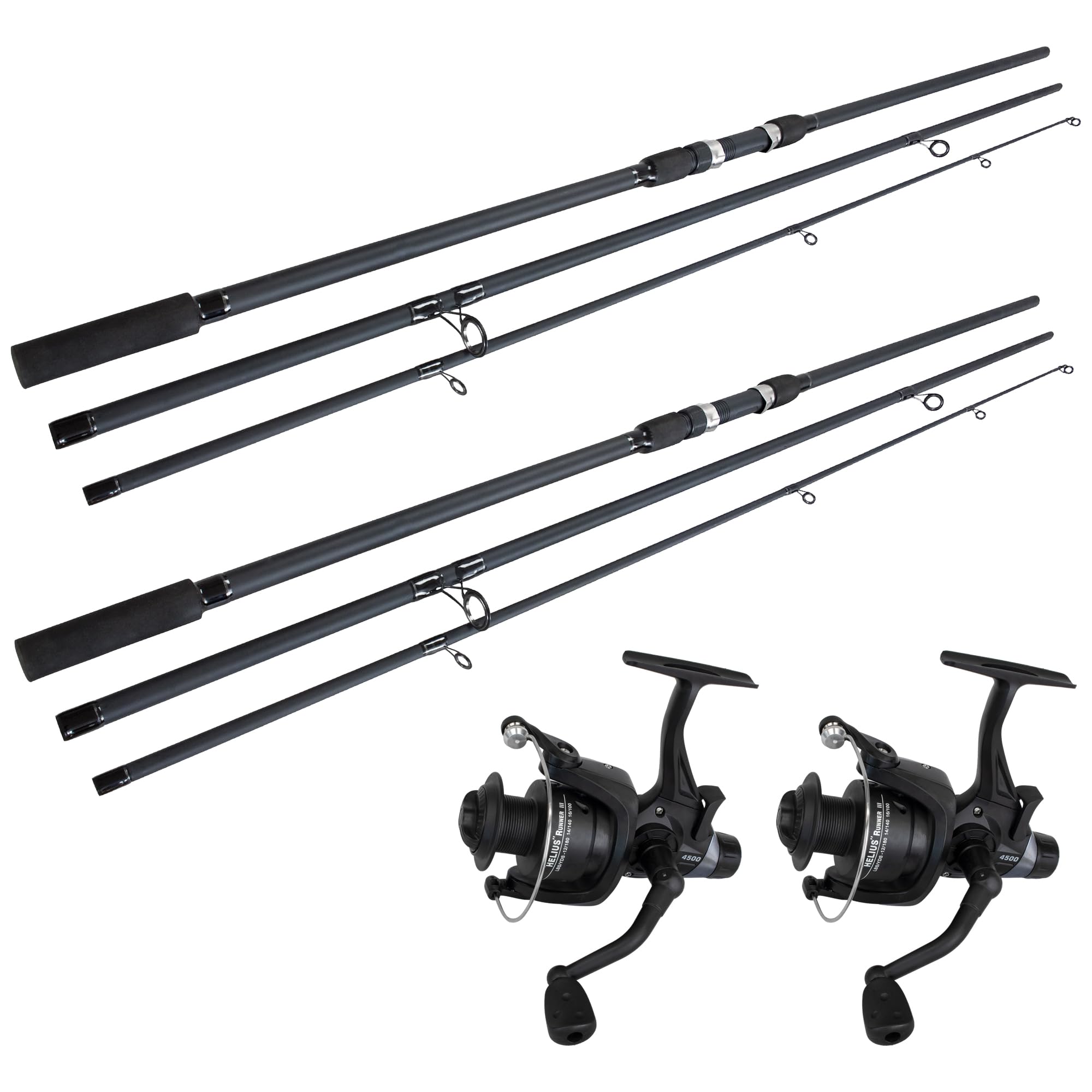 Karpfenangeln Einsteiger Set: Helius Runner III + Karpfenrute Black Phantom II - Karpfenset