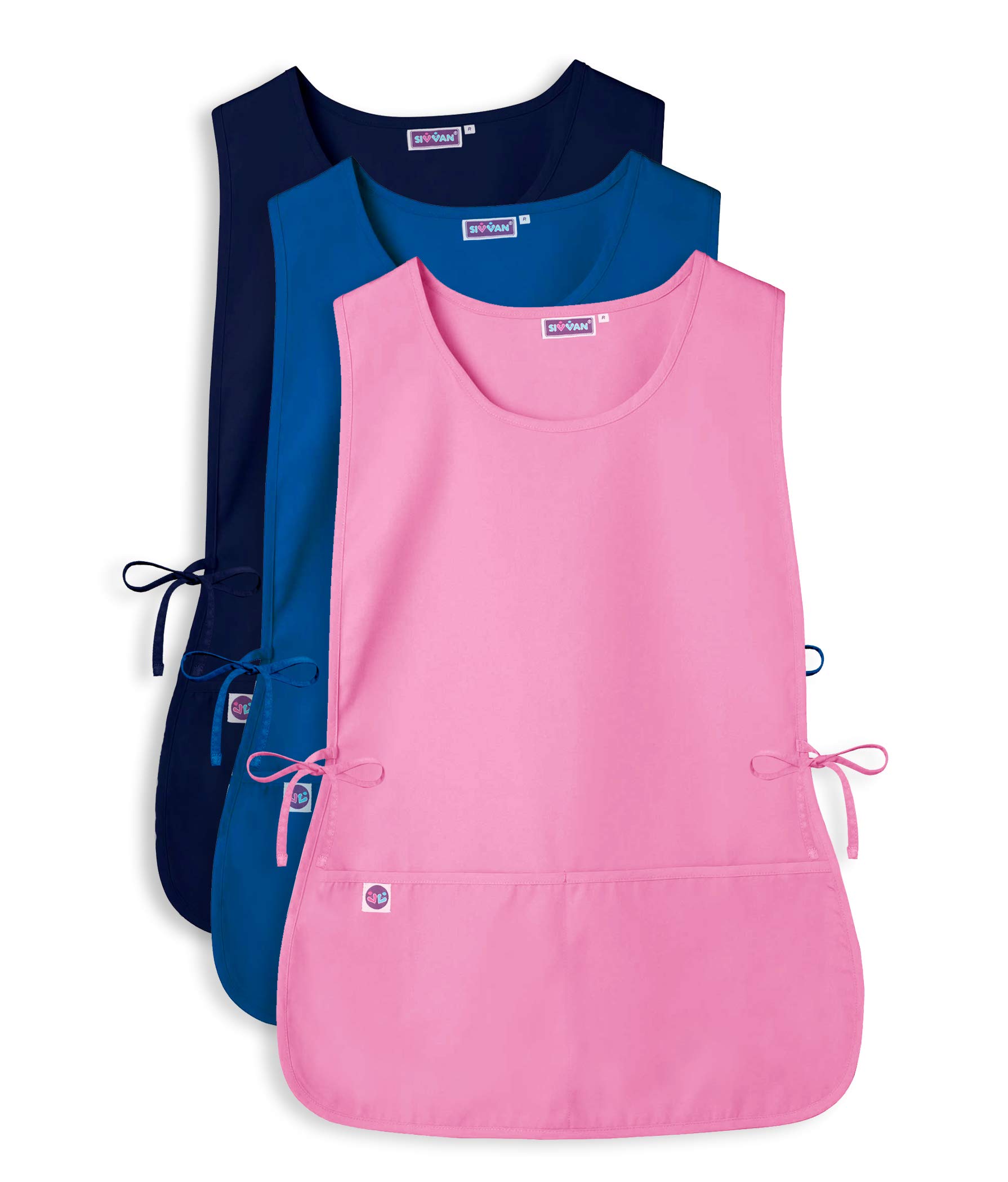 SivvanUnisex Work Apron (3 Pack) With Pockets For Beauty & Medical Jobs