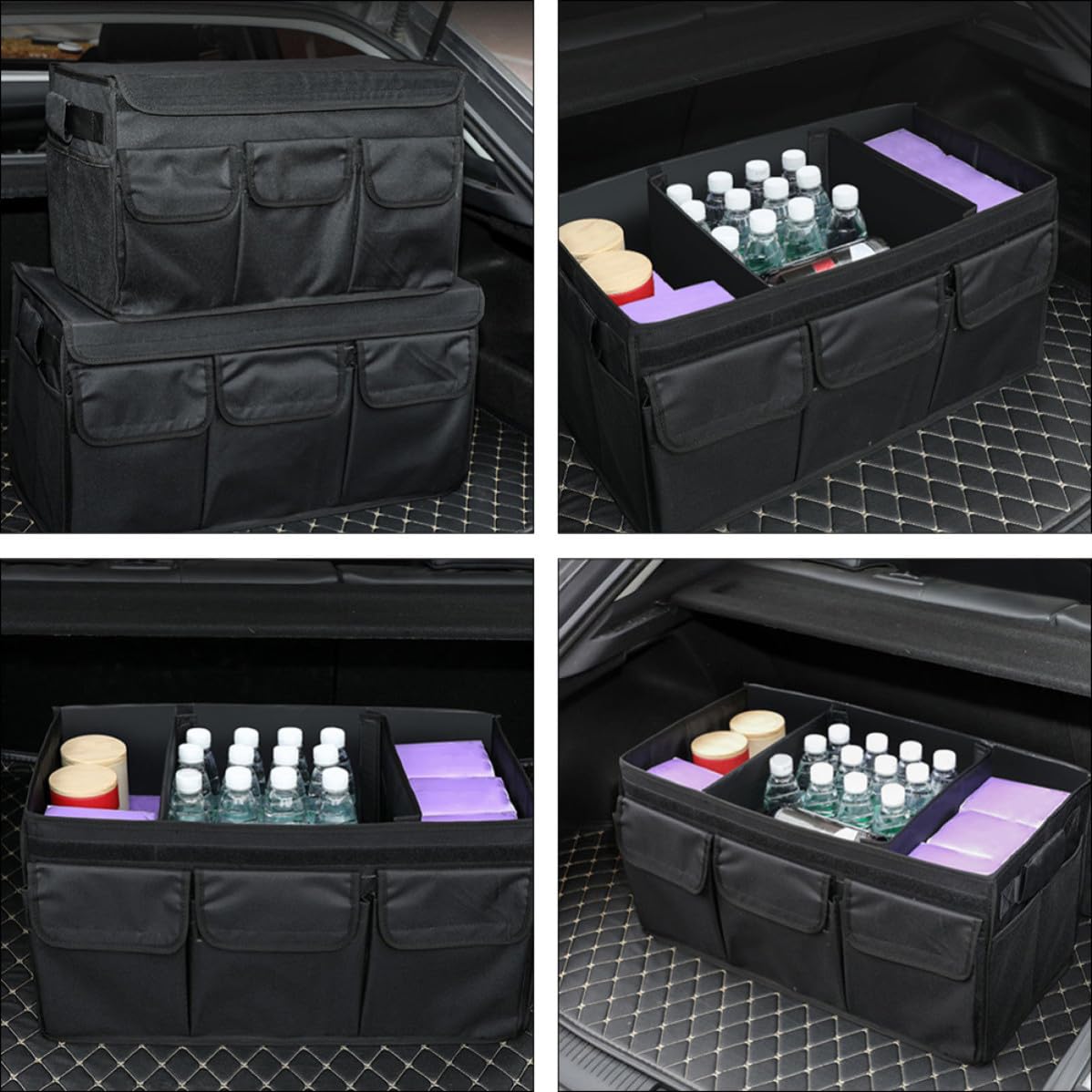 DECHOUS Car Trunk Storage Box Organizzatore per Bagagliaio Auto Pieghevole Oxford Nero, Grande Capacità, per Uso Domestico e Bagagliaio Auto