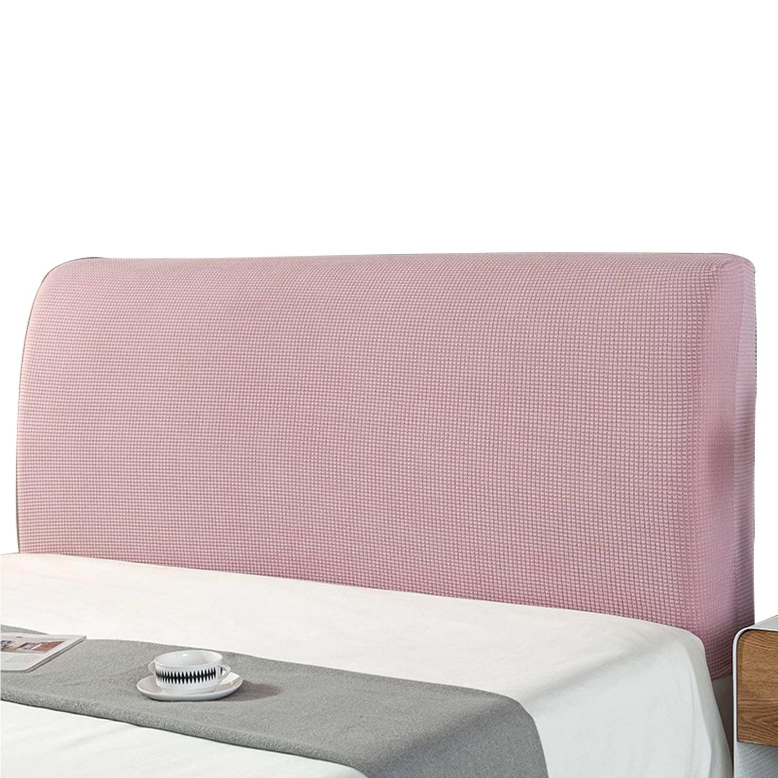YCDZSW Bed Headboard Slipcover, Stretch Bed Headboard Cover, Stretch Shaker Headboard Cover for King/Double Beds (Pink,180cm (170-190cm))
