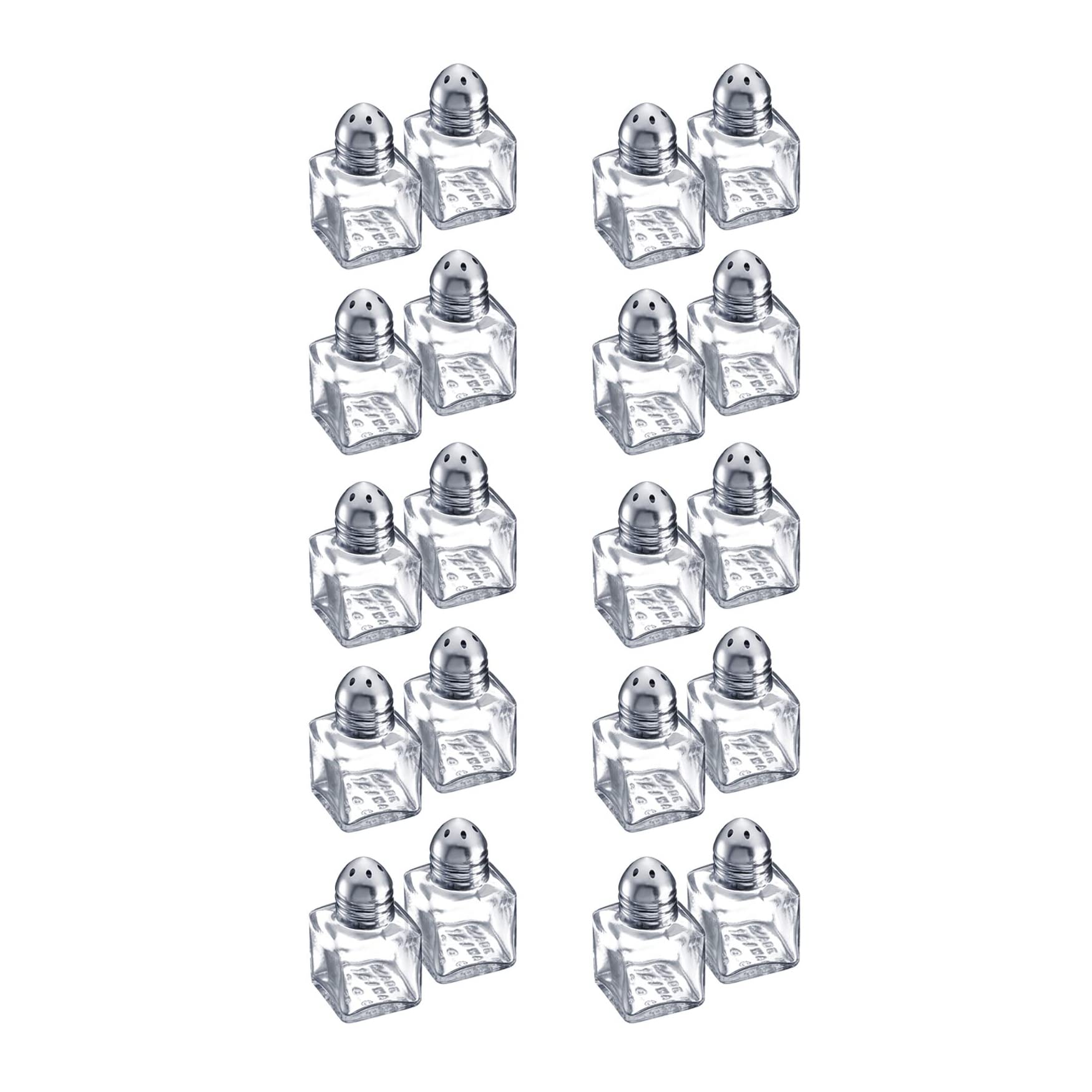 Salière en verre transparente de 50ml, lot de 12 flacons d'assaisonnement de table