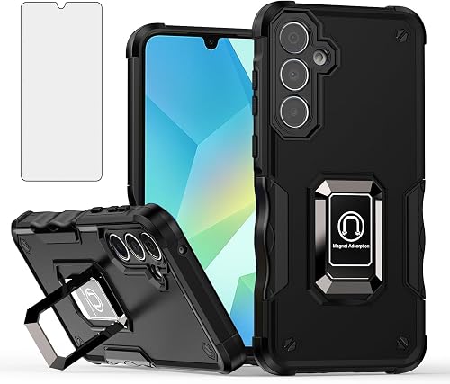 Asuwish Phone Case for Samsung Galaxy A16 5G/4G with Tempered Glass Screen Prote