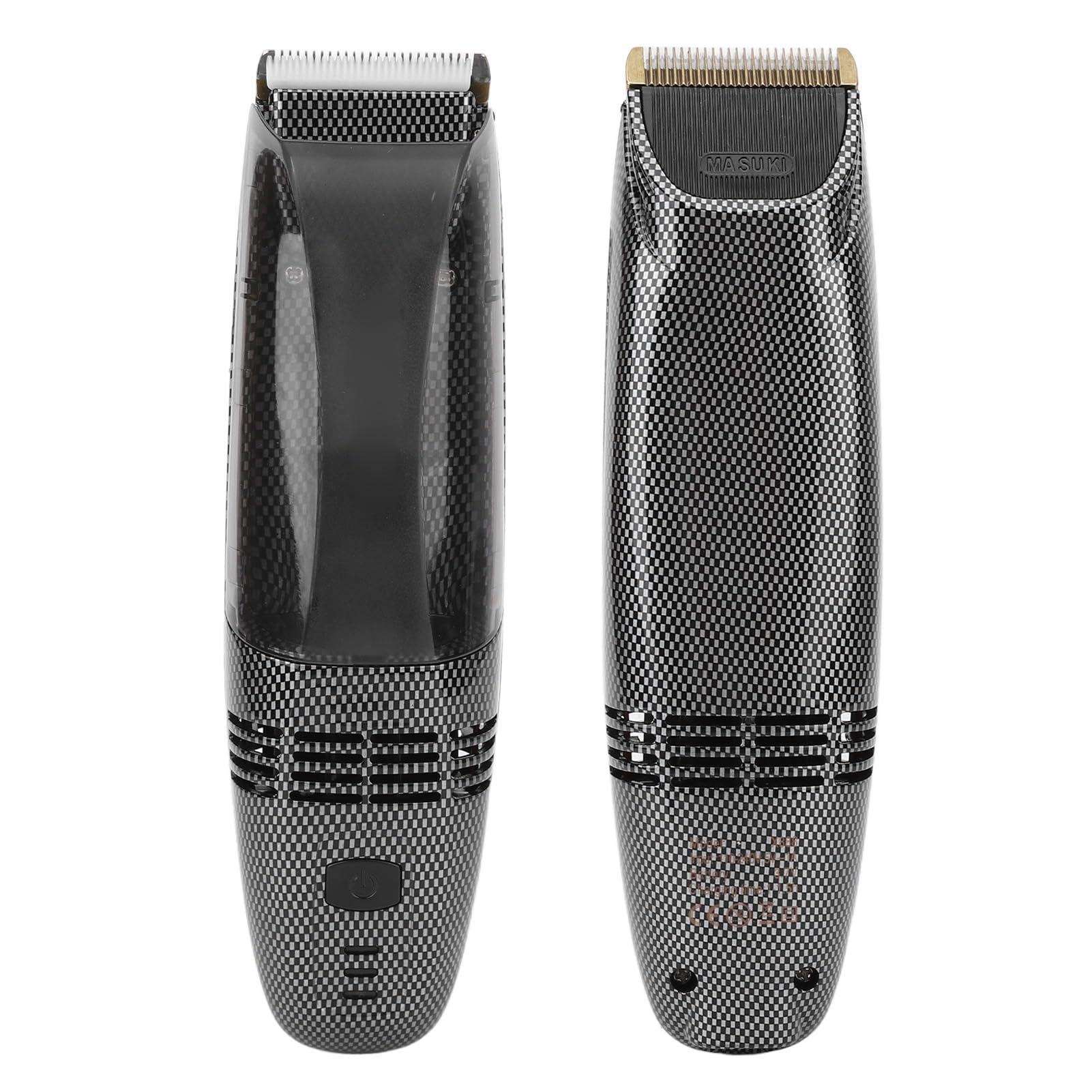 Regolabarba Uomo Tagliacapelli Elettrico con Aspirazione Automatica Ricarica USB 4 Pettini Guida