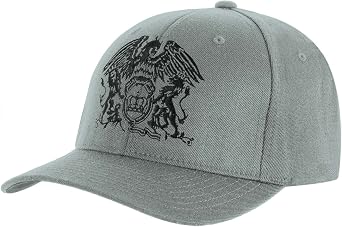 Mens Queen Black Classic Crest Baseball Cap Grey