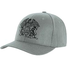 Men's Queen Black Classic Crest Baseball Cap Grey