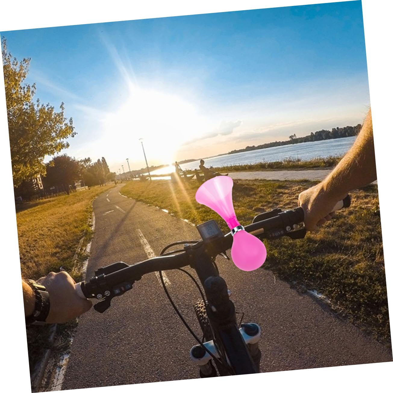 GOOHOCHY 3pcs Decorative Bike Air Horns Manual Squeeze Bugle Horns for Teenagers Loud Sound Accessories for Standard Mountain