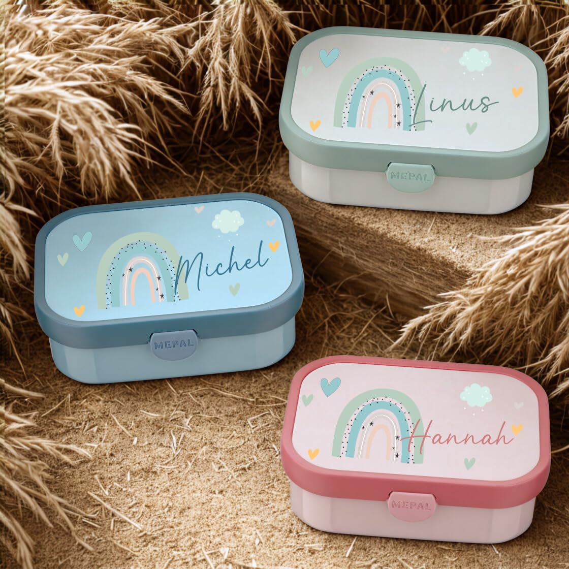 Boîte à Déjeuner Campus Mepal Personnalisée Pour Enfant - Bento Avec Compartiments Et Fourchette