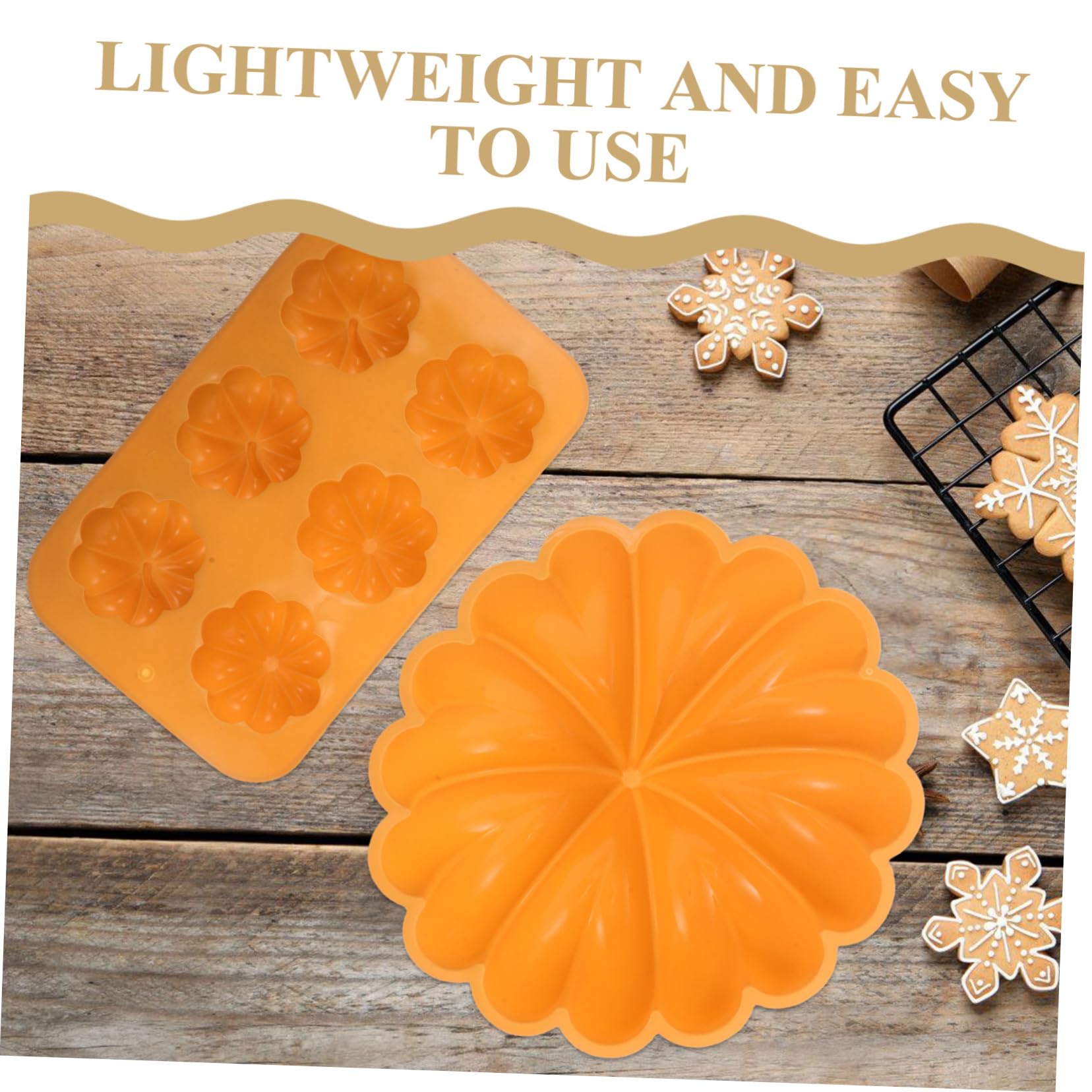 Mobestech 2piezas Molde Grande de Silicona Antiadherente para Pasteles de Calabaza y Molde de Cavidades para Hornear Unidades Festival Cosecha y Halloween