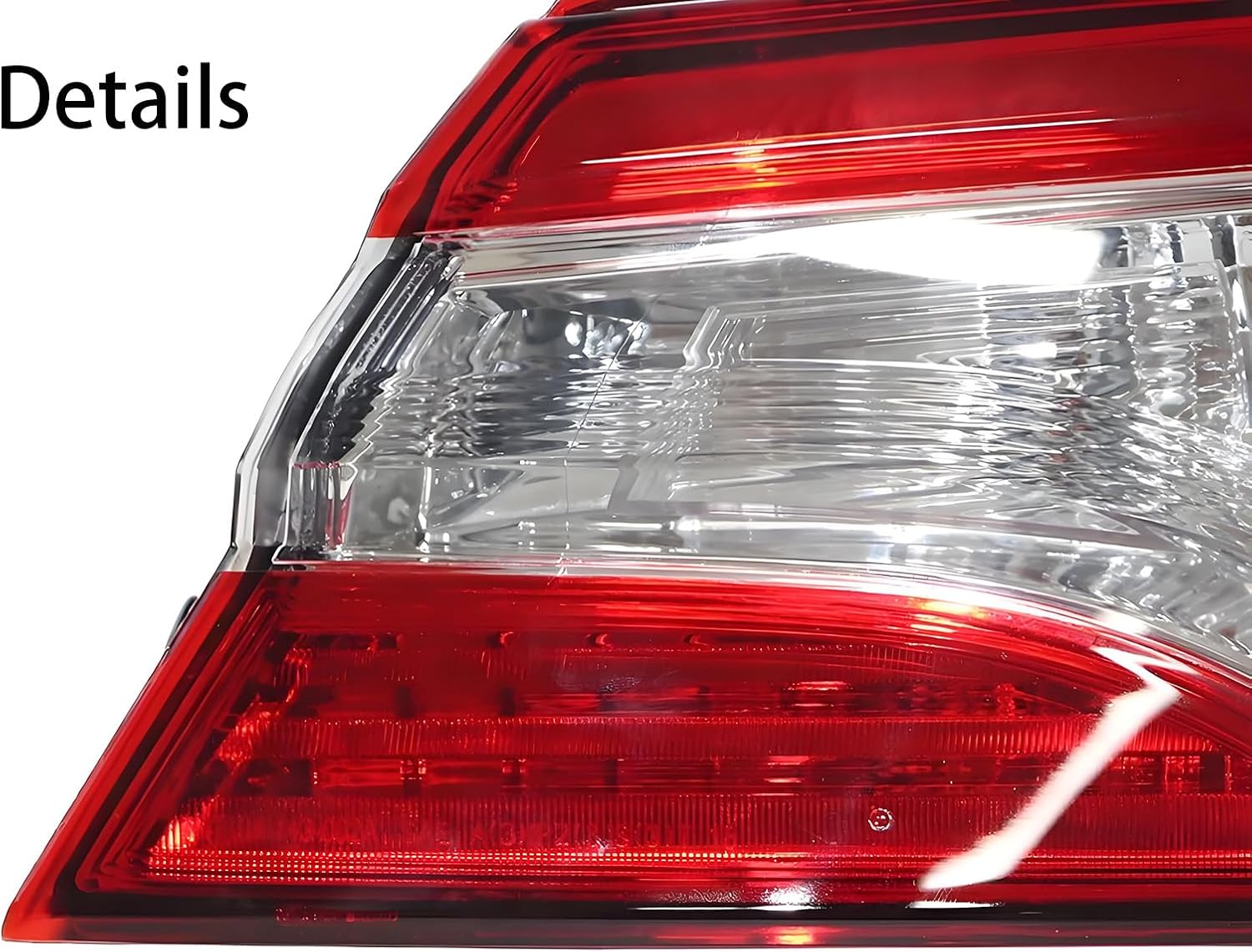 2pcs-Outer Tail Lights Assembly for 2018 2019 2020 Toyota Camry LE L SE Rear Stop/Brake Lamps Turn Signal Reverse lights Driver Left Passenger Right side Replacement for 8155006340 815600634(LH&RH)