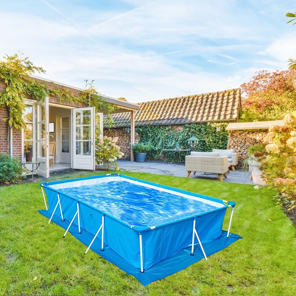 Paño para el Suelo de Piscina, Alfombrilla Rectangular para Piscina, Duradera, Resistente al Agua, 445x254cm