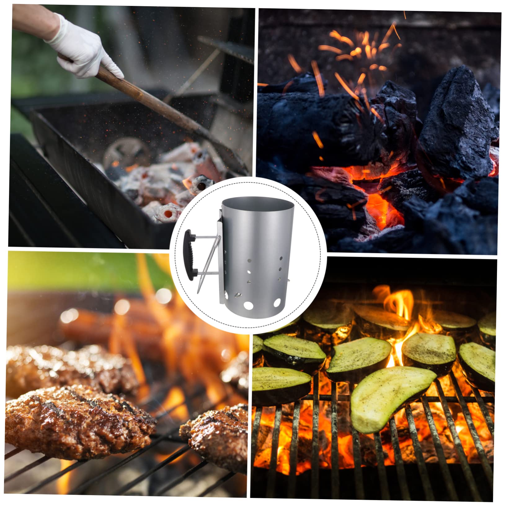 Toddmomy Accendi Barbecue a Stufa in Acciaio Zincato, Argento, Rapido | Attrezzi per Barbecue da Esterno, Bbq Grill Lighter, Atmosfera Estiva, Barbecue Fire Starter
