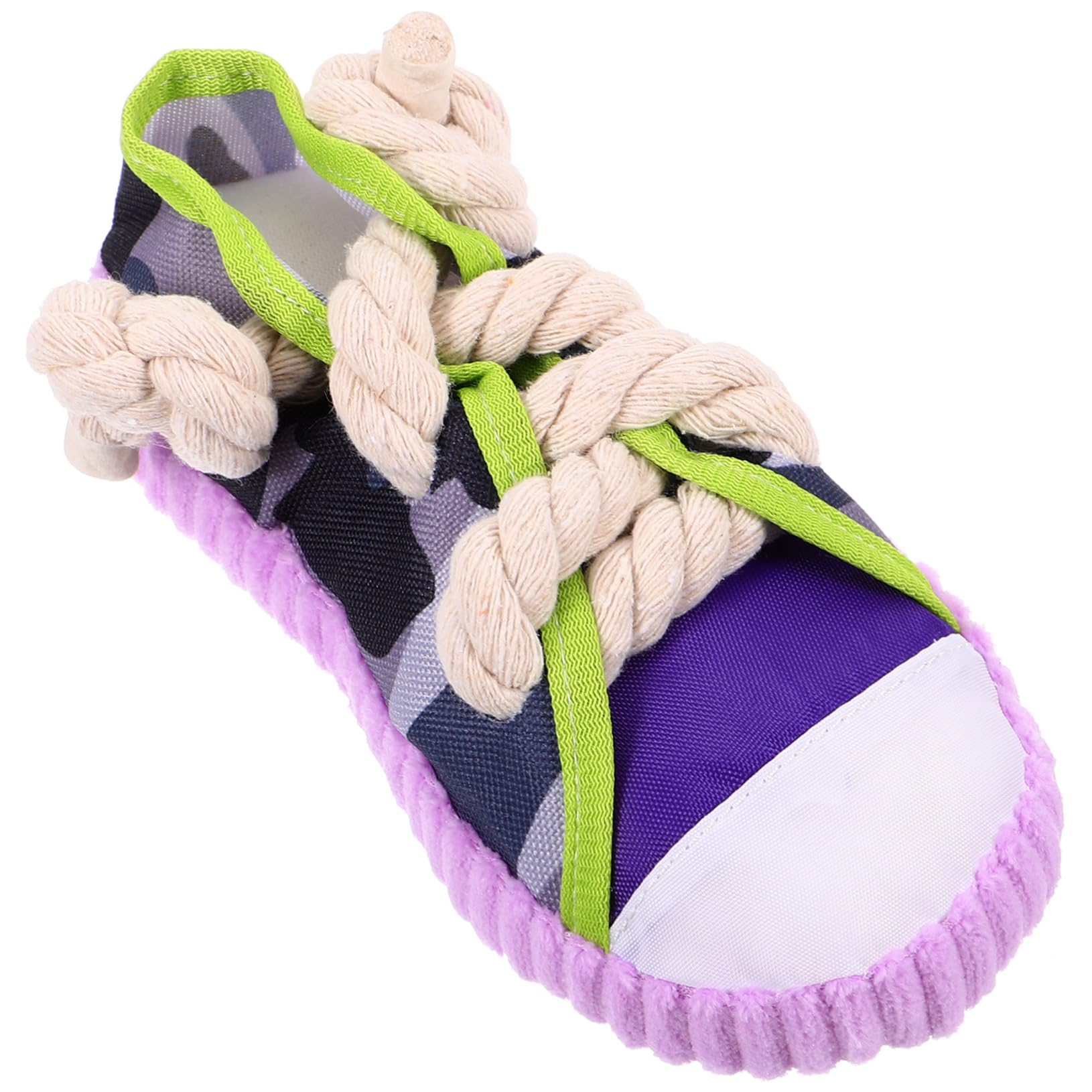 Mikikit Giocattolo da Masticare per Cani e Cuccioli, Forma di Scarpa, in Tela e Corda di Cotone, Squeaky, Facile da Pulire, Interattivo