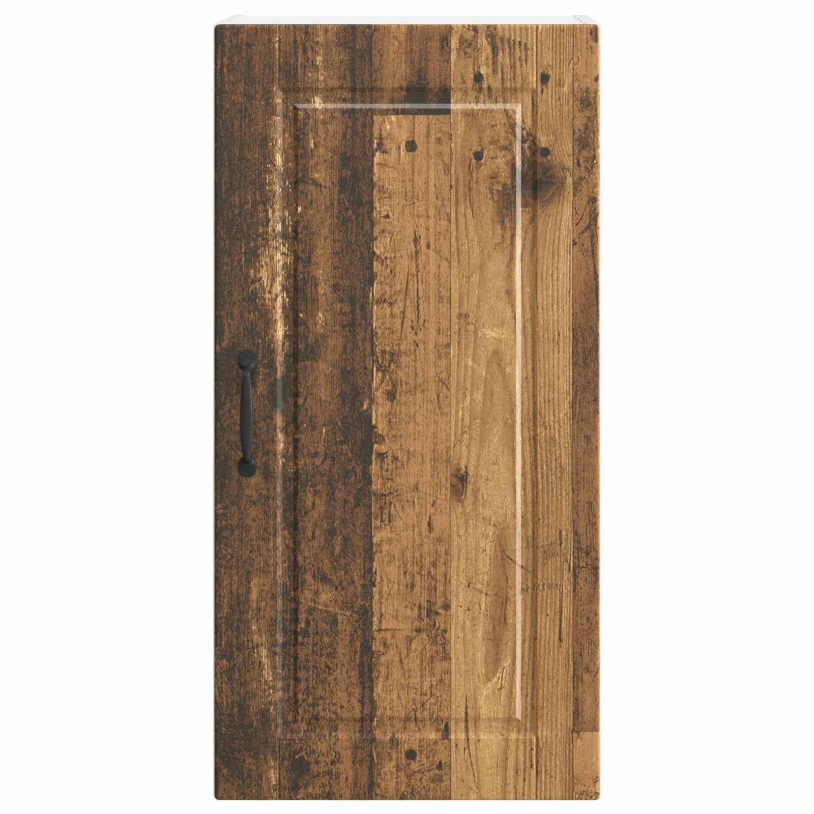 Küchenschrank mit Regal Altholz 40 x 31 x 80 cm Holzwerkstoff Vorratsschrank Küchenaufbewahrung mit vielen Fächern für Geschirr und Kochutensilien