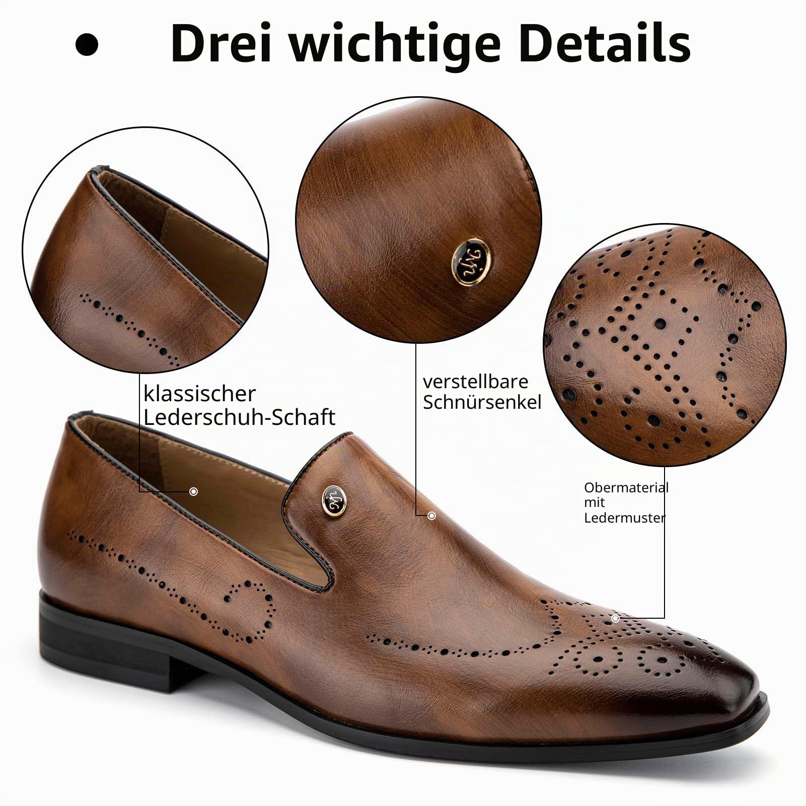 MEIJIANA Herren Mokassins Klassische Herren Anzug Schuhe Elegante Schuhe Leder Sommer Freizeitschuhe