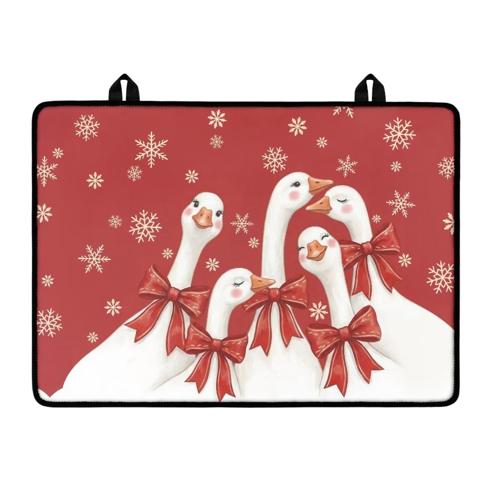 Xmas Goose Snowflake Cover for Stove Top Indoor Christmas Decor