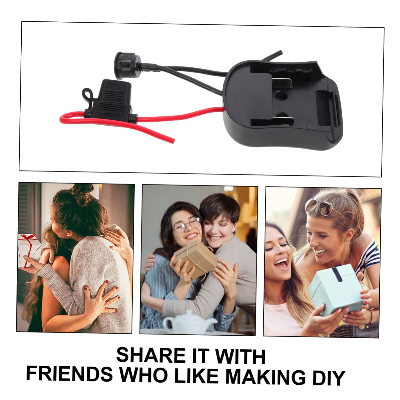 NUOBESTY 3 Piezas Adaptador de batería de 18V batería para convertidor de al Adaptador de la Fuerza camión Voltaje de Fuente de alimentación Camiones RC AbS Negro