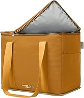 Vista 12 de Bolsa de comestibles reutilizable aislada – Lona, a prueba de fugas, bolsa enfriadora grande extragrande, bolsas de compras aisladas