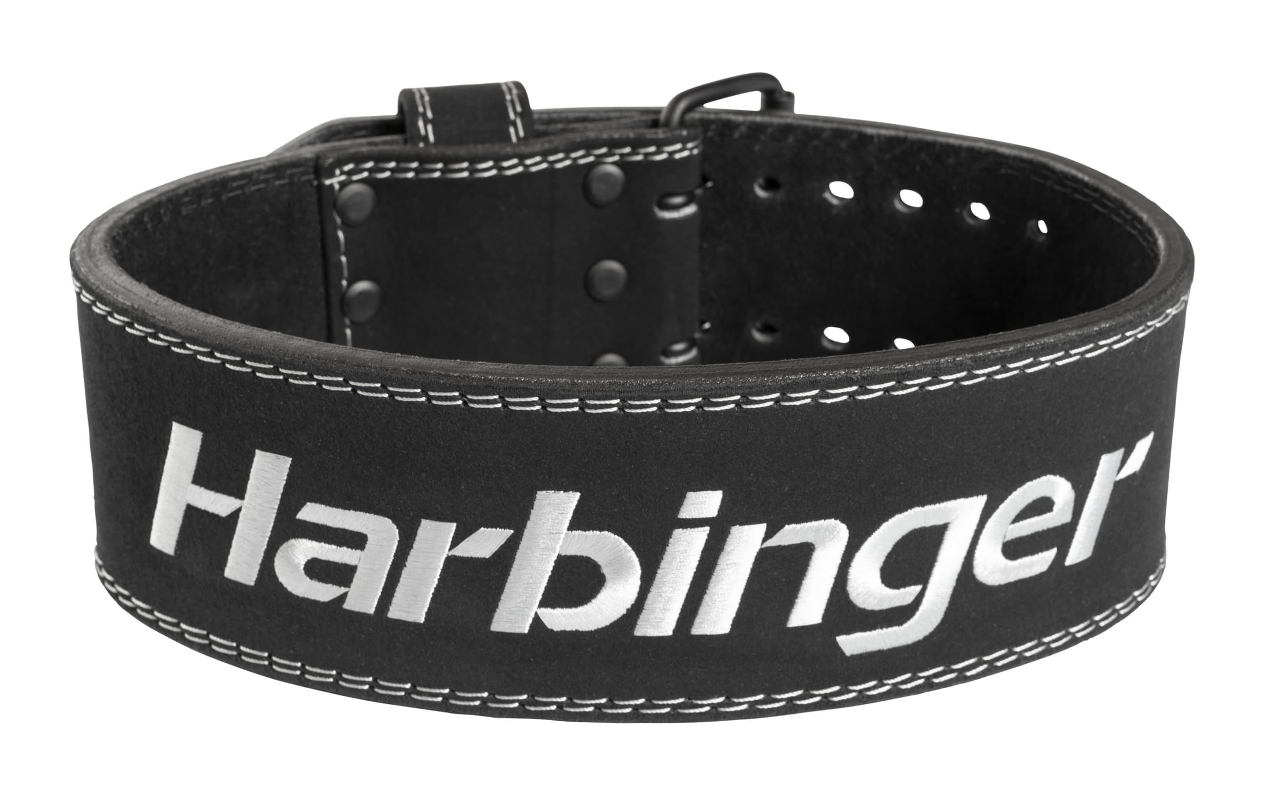 Harbinger 6" Cintura in Pelle Imbottita 2.0 – Supporto Lombare | Nero; L; supporta schiena e core; fodera in pelle e camoscio; vestibilità comoda – per sollevamento pesante