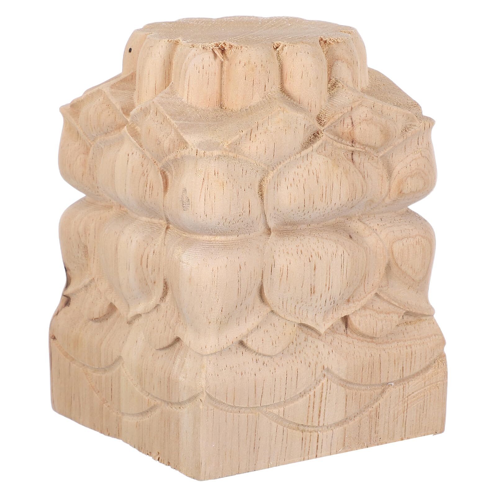 Ornement sphérique bois brut 10x8 cm embout poteau escalier